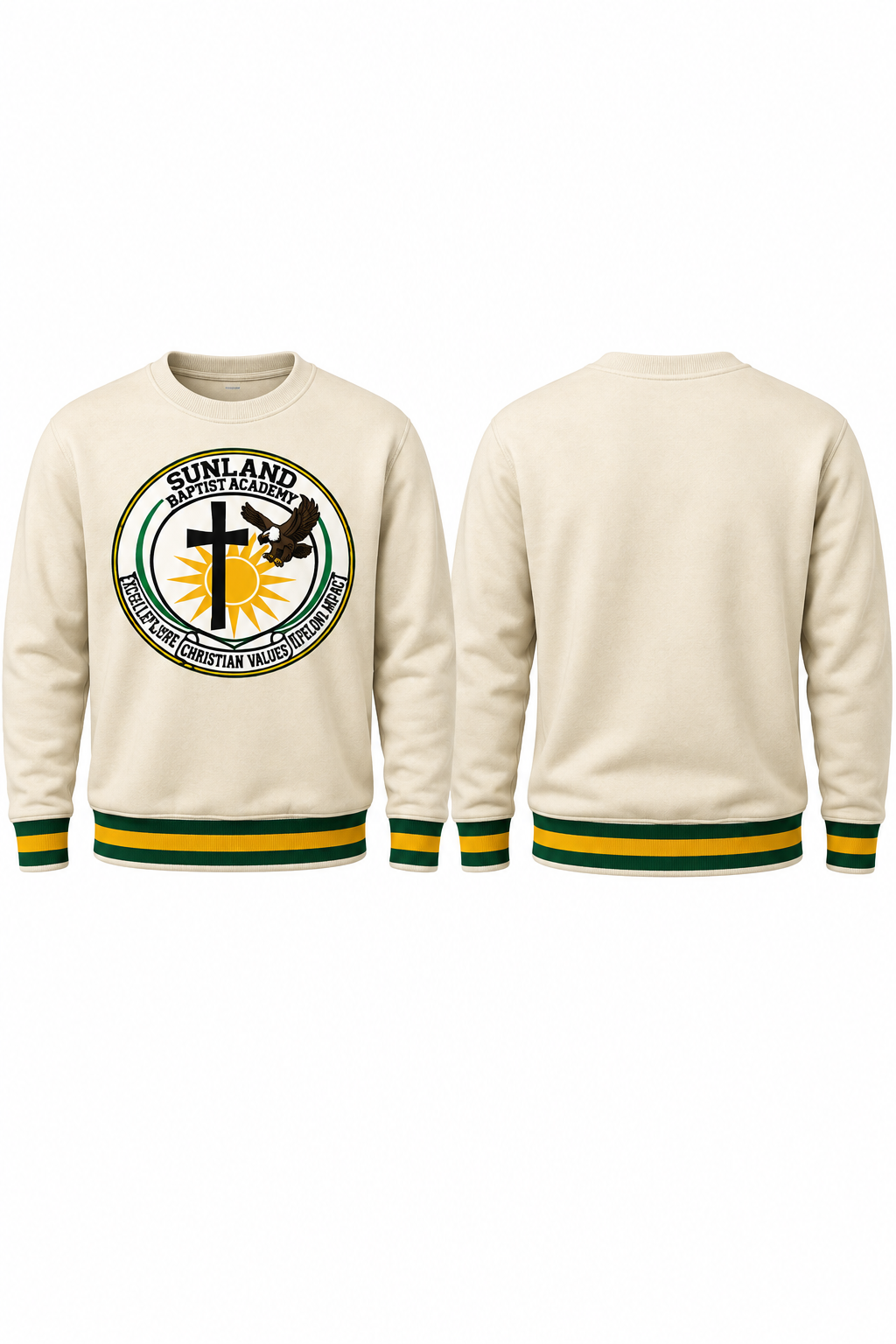 SBA Crewneck Sweater (Natural/Green/Yellow)