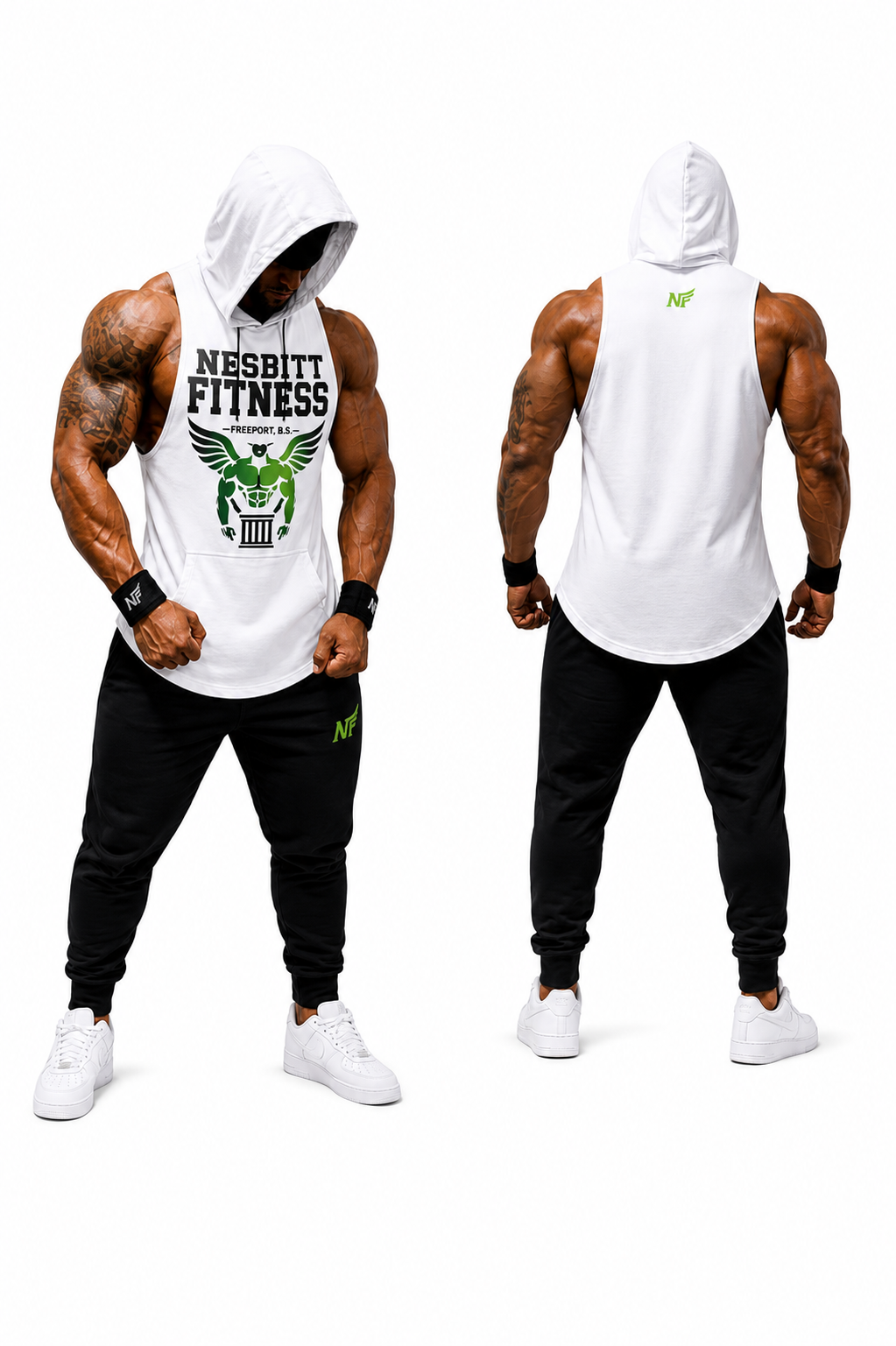 NF Sleeveless Hoodie (white)
